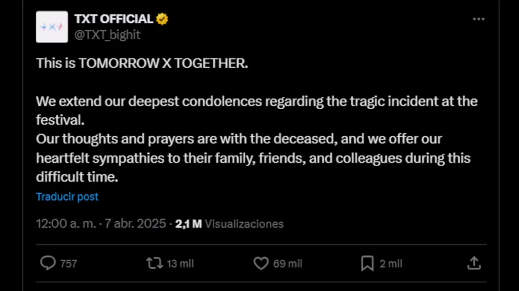 Artistas que se han manifestado por el Axe Ceremonia